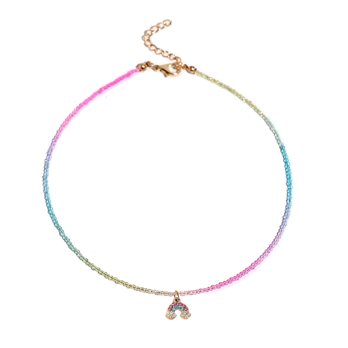 Crystal Ombré Rainbow Children's Necklace