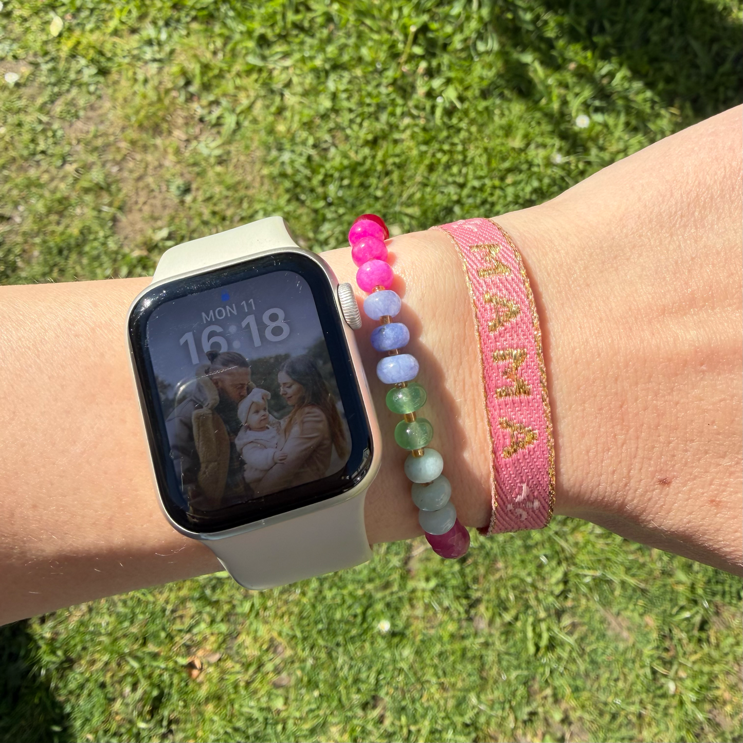 Matching Semi-Precious Rainbow Gemstone Bracelets