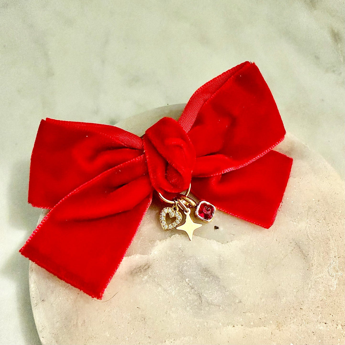 Charmed Velvet Bow Hair Clip